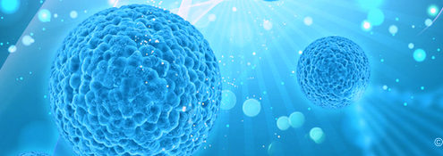 3D medical background with virus cells
